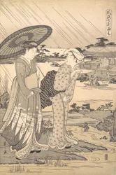 Ono no Komachi priant pour la pluie, vers 1791