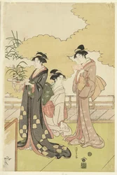Femmes dans une chambre en plein air
