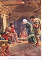 Alfred le Grand dans la chaumière du vacher, illustration de 