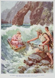 Il les tira, elle et le bébé, en sécurité sur une corniche de roche