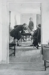 Dans la vieille taverne de Raleigh, illustration de 