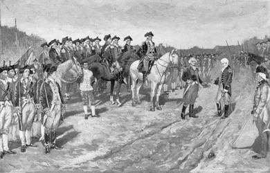 La reddition de Cornwallis à Yorktown, illustration de 
