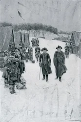 Washington et Steuben à Valley Forge, illustration de 