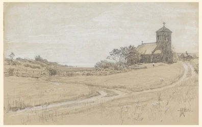 Dessin, paysage, 1880-90