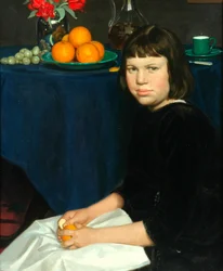 Julie avec les oranges