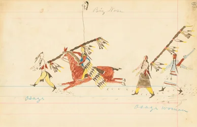 Osage, Grand Nez, Femmes Osage, 1874-75