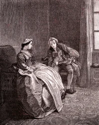 Un gentleman lisant au 18ème siècle
