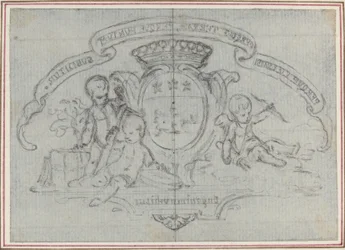 Blason avec trois putti