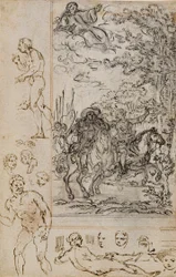 Étude pour une vignette dans "La Pucelle d