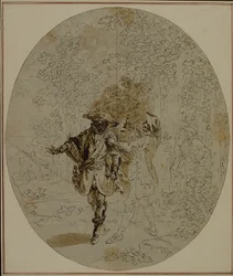 Étude pour une deuxième édition, jamais publiée, de "La Partie de Chasse de Henri IV" de Colle, Acte II, Scène 11