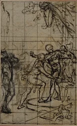 Étude pour une illustration dans Tacite "Tibère, ou Les Six Premiers Livres des Annales" Livre I, Vol. 1, 2e étude