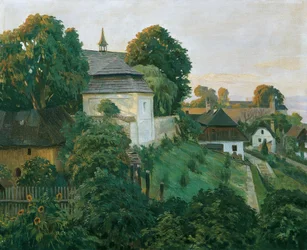 Près du mur du monastère à Opocno, Tchéquie