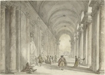 Colonnade du Casino de la Villa Albani, à Rome