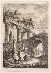 Soirées à Rome : La statue devant les ruines, 1763-1764