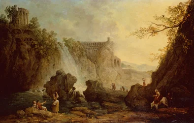 Paysage avec cascade