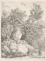 Paysage avec un arbre cassé