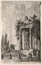Les Soirées de Rome : Les escaliers, 1763