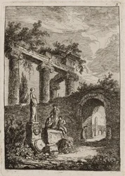 Planche trois des Soirées à Rome