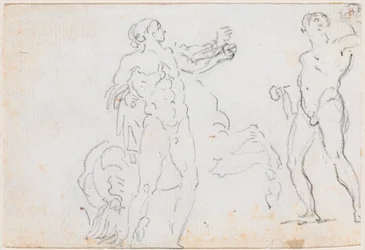 Deux études de la statue d