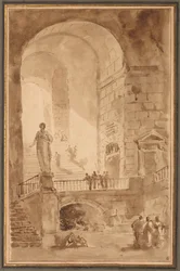 Escalier voûté, vers 1770-1779