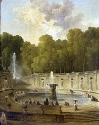 Blanchisseuses dans un parc