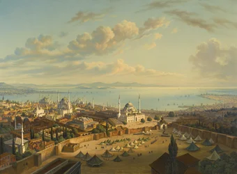 Constantinople depuis la tour de feu de Beyazit