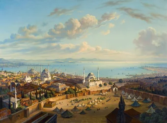 Vue de Constantinople depuis la tour de Serasker
