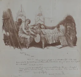 Invitation à un dîner de bienfaisance de Hubert von Herkomer à Thomas Agnew, 1877-78