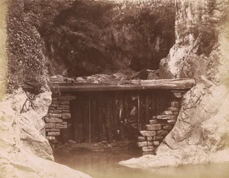 Le barrage de Mill, 1855 (photo)