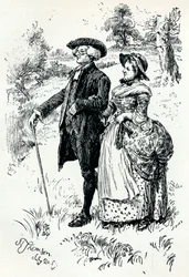 Une illustration de The Vicar of Wakefield, 1889