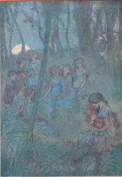 Et les fées des prés nocturnes, regardez-vous chanter (illustration de Les Joyeuses Commères de Windsor)