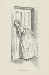Écoutant à la porte, 1896