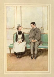 Lord Loam et une servante, assis, de 