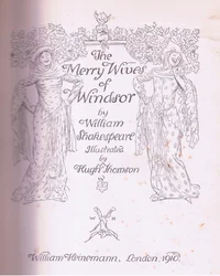 Conception de la page de titre (illustration de Les Joyeuses Commères de Windsor)