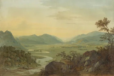 Rivière Carne depuis le château de Loudoun, Ayrshire, 1804