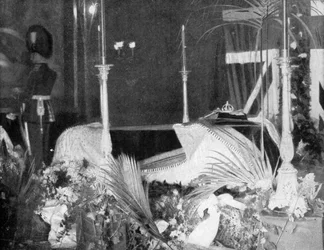 La reine Victoria en état à Osborne House, 1901