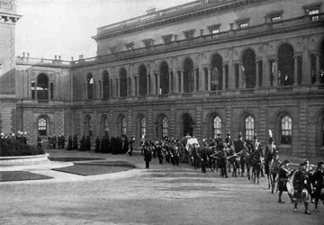 Procession funéraire de la reine Victoria quittant Osborne House, Île de Wight, 1er février 1901
