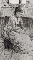 Une jeune fille lisant