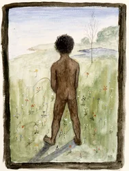 Garçon dans le pré