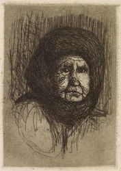 Grand-mère au balai