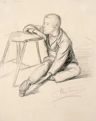 Garçon assis