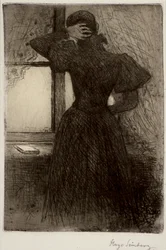 Femme en pleine réflexion