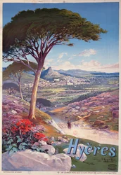 Affiche publicitaire pour Hyères, Provence