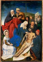 Lamentation. Diptyque de la chute et de la rédemption, aile droite : déploration ... (huile sur bois de chêne)