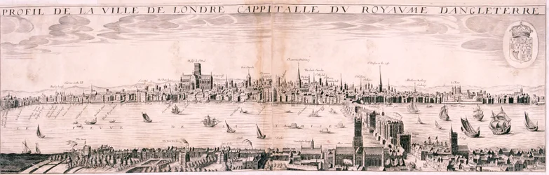 Vue de Londres depuis le sud, 1643