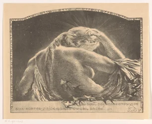 Représentation avec femme et hirondelles