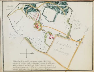Carte des "Livres rouges", pour "Mogenhanger dans le Bedfordshire, un siège de Godfrey Thornton Esq.", 1792