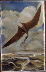 Un ptérodactyle. vers 1880 (gouache)