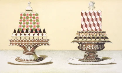 Conception pour la présentation de desserts, illustration d
