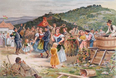 Festival célébrant la récolte du vin en Hongrie
